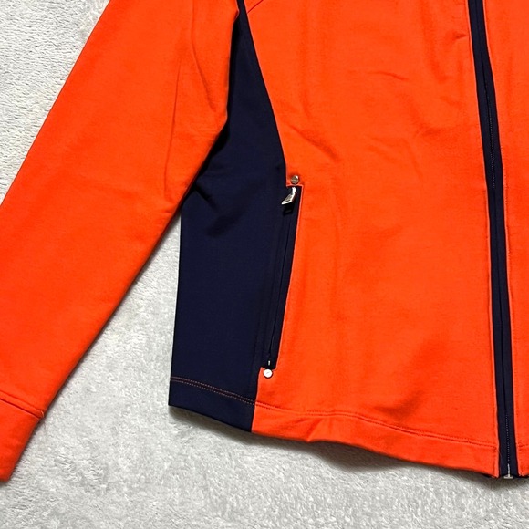 L-RL Ralph Lauren Active Women's XL Orange Navy Full Zip Stretch Athletic Jacket - Picture 3 of 13